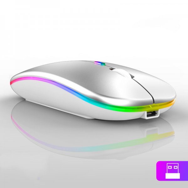 Ultra-thin Wireless Colorful Luminous Charging Mouse