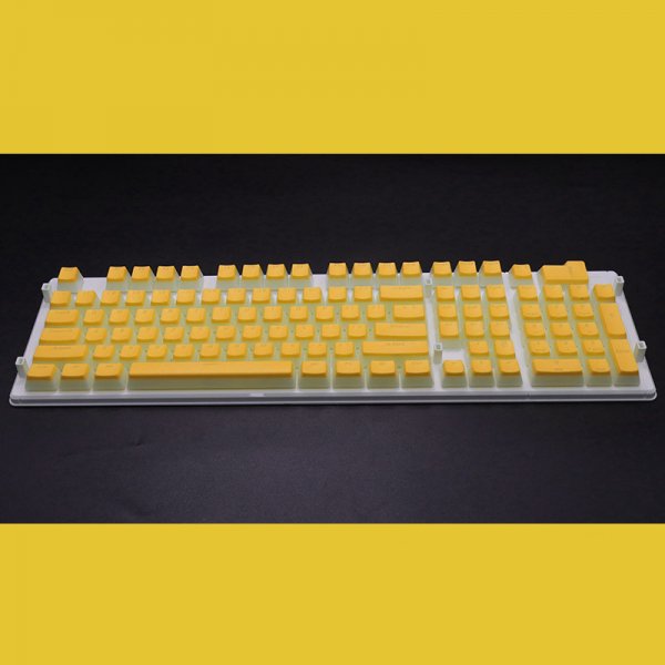 Pudding 108 Key Double Skin Pudding Cream PBT104 Two-color Milk Skin Mechanical Keyboard Translucent Keycap