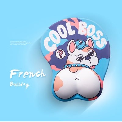 Creative cute simple corgi ass 3D mouse pad