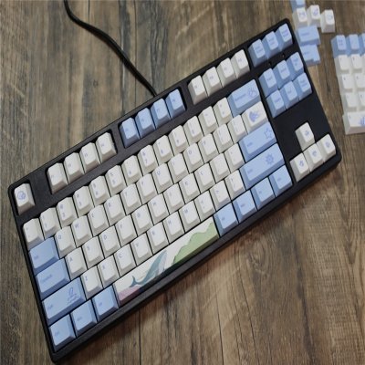 F-87 Mechanical Keyboard Type-C Line Isolated White PBT keycap